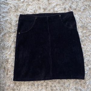 Corduroy black mini skirt!!